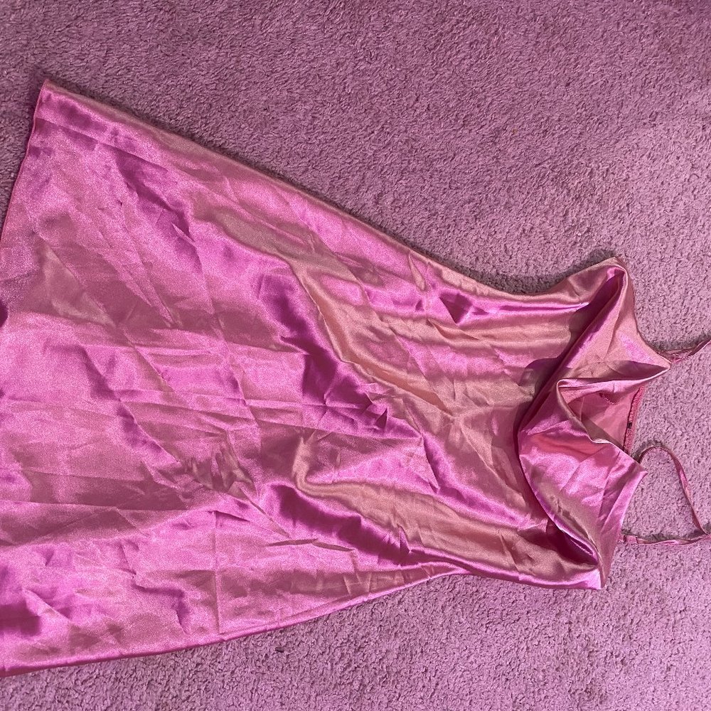 Silk lingerie cowl neck slip